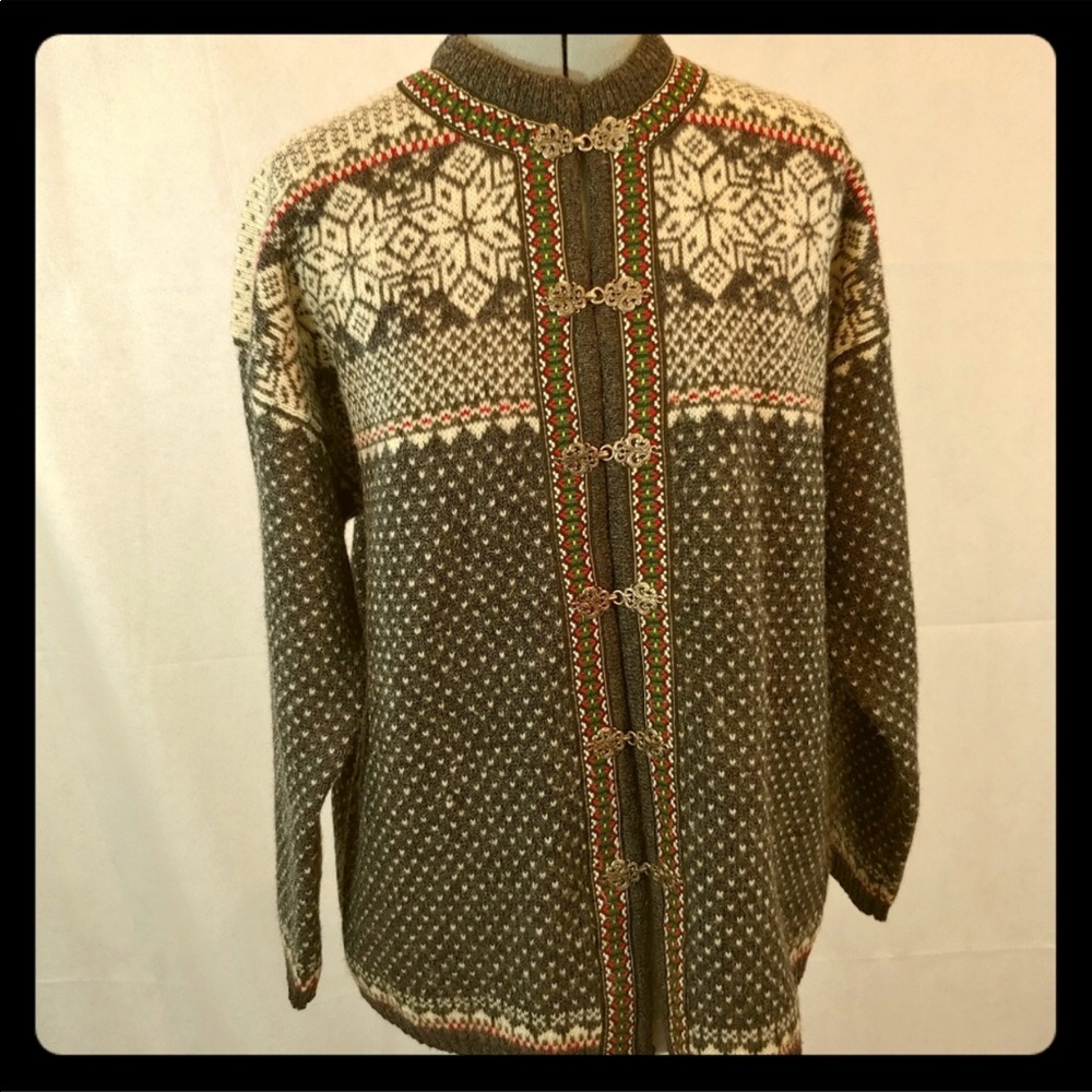 Vintage Squaw Valley Nordic Fair Isle wool sweater